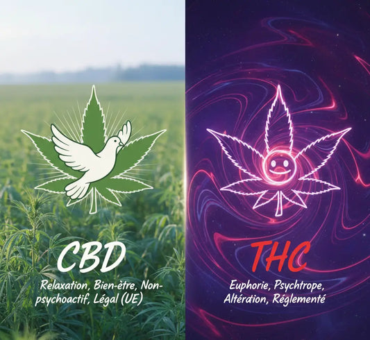 cbd et ses effets relaxant comparé au thc et ses effets psychotrope